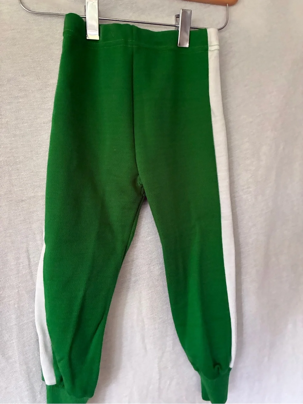 Vintage 70s Lacoste Kids 3T Green Zip Front 2 Piece Sweat Suit Boys Girls NWT